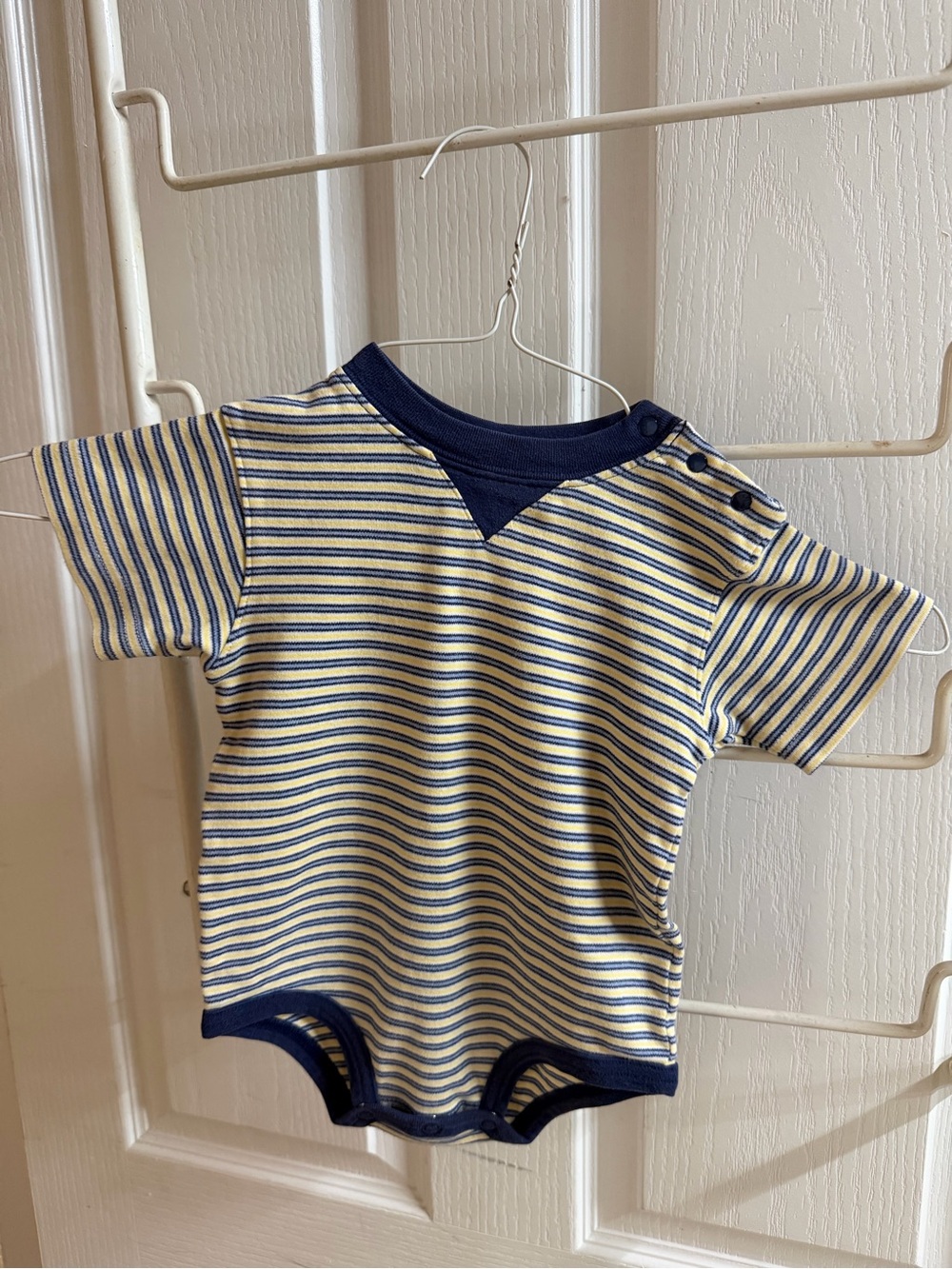 Carters vintage Y2K striped onesie with snap shoulder